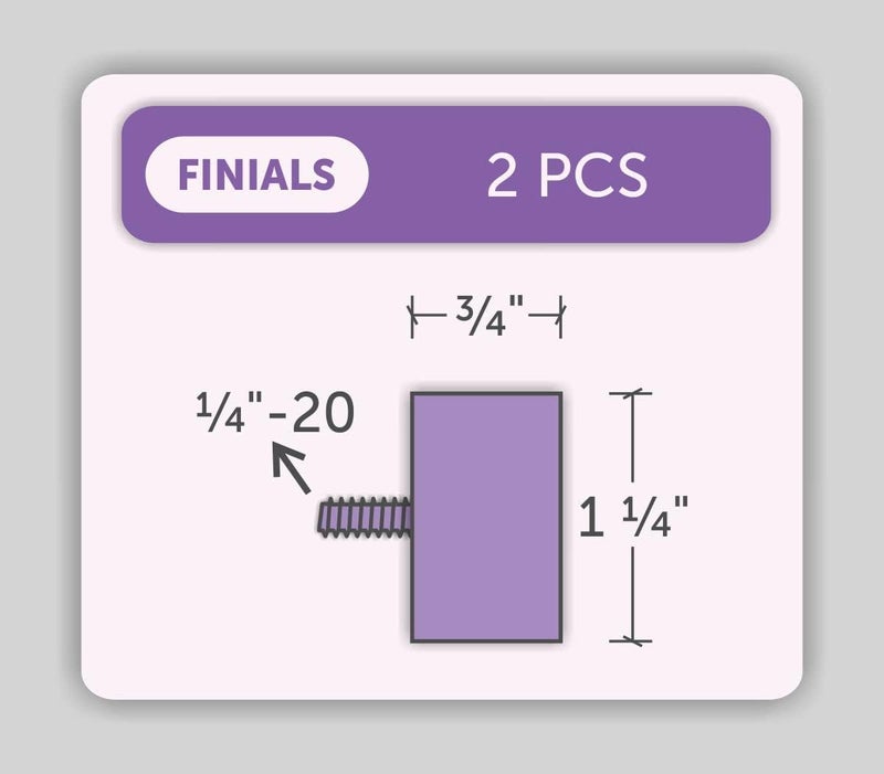 Ivilon End Cap Finials for Curtain Rods of 7/8 and 1 Inch Diameter Color Warm Gold - Image 2